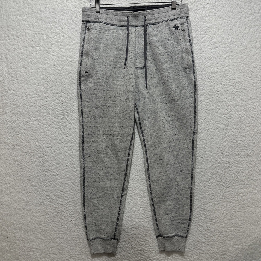 Abercrombie & Fitch Soft Fleece Women's Sz S Jogger Pants Drawstring Zip Pockets